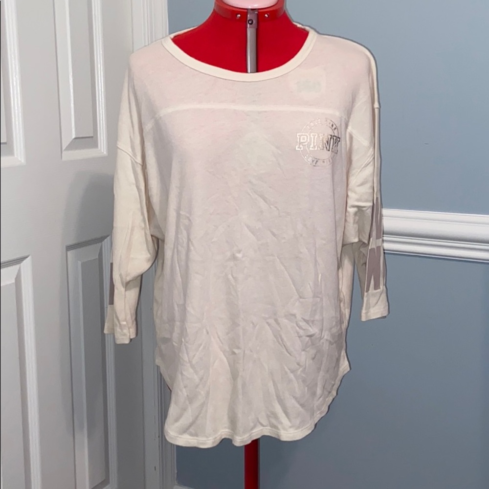 Pink by Victoria Secret 3/4 sleeve oversize tshirt